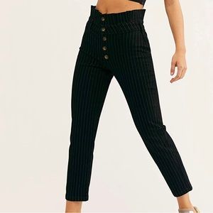 NWT Free People Womens Montella Pinstripe Casual Cropped Pants
